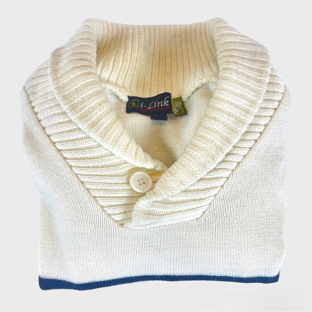 I-Link Premium Quality Black Stripped Shawl Collar Pullover Sweater - Picture 4 of 7